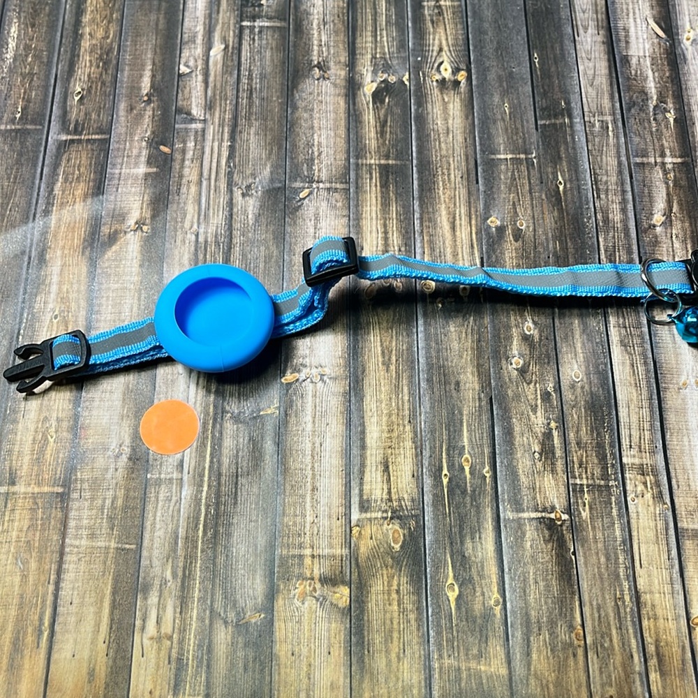 5for$10 Blue & Gray Adjustable, AirTag Cat And Kitten Collar Pet Accessories